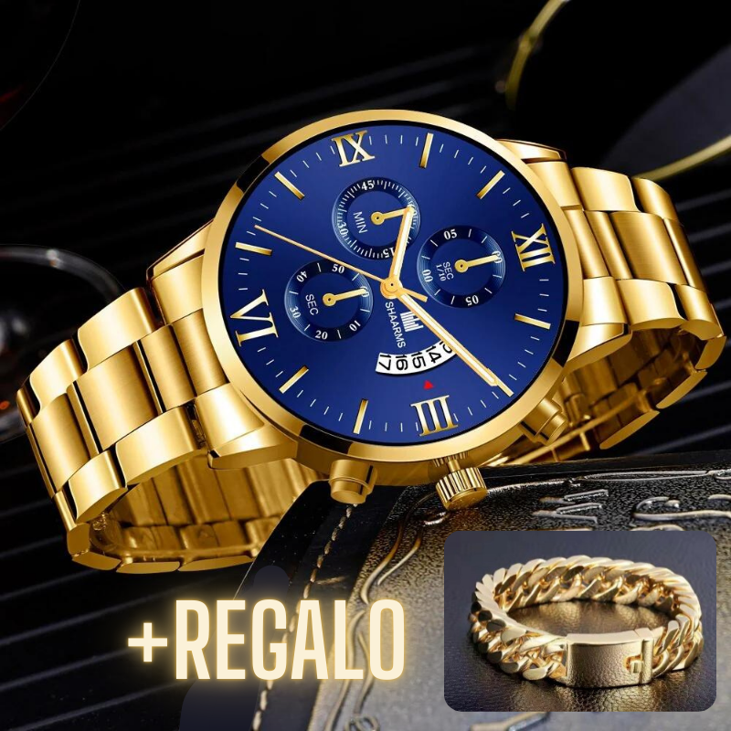 Reloj empresarial de lujo + Manilla de REGALO